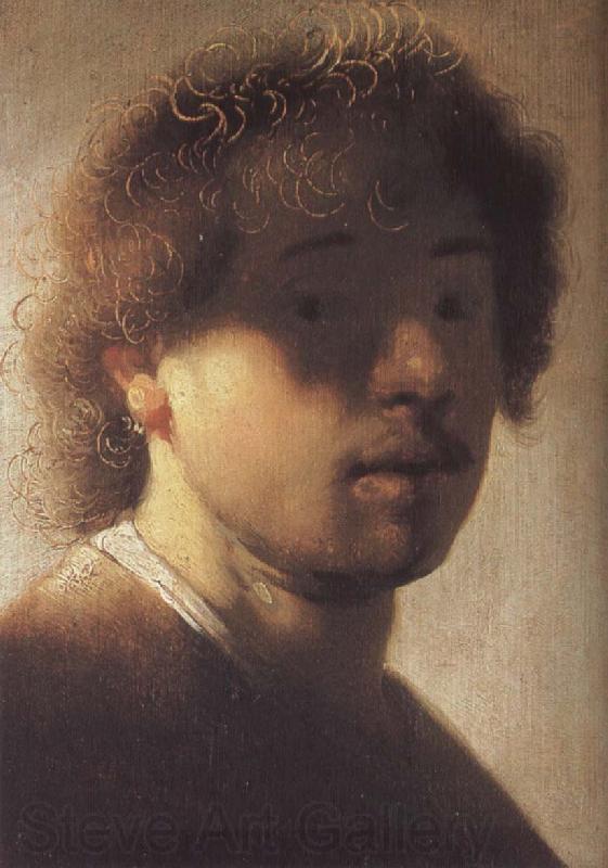 Rembrandt Harmensz Van Rijn Sjalvportratt at about 21 ars alder Spain oil painting art